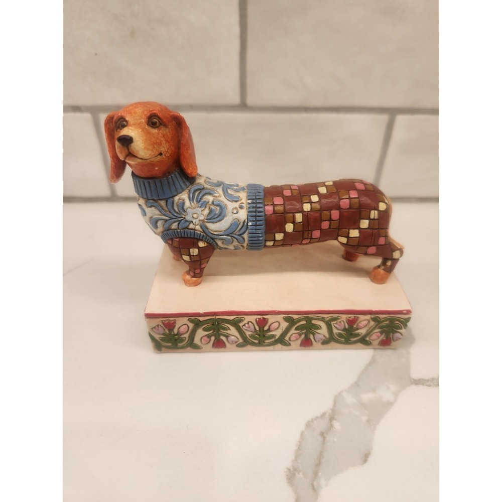Jim Shore Heartwood Creek Longfellow Dachshund Figurine 2005 Enesco V4004851